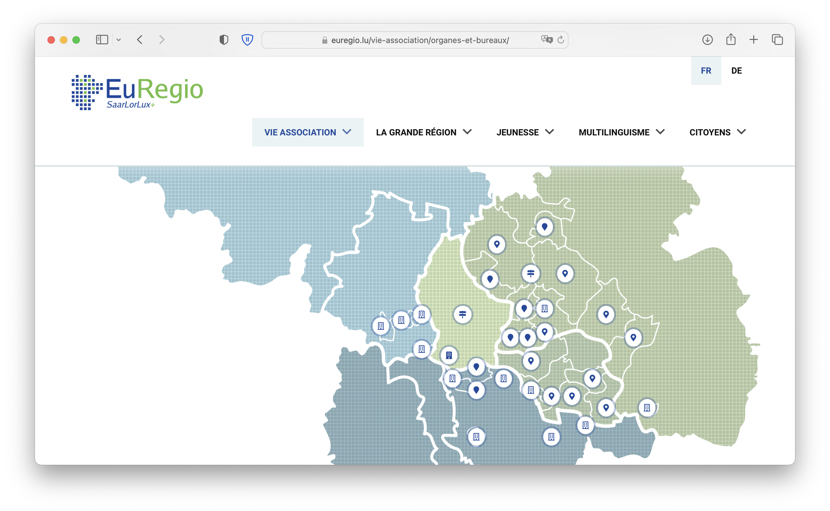 Plan interactif de la Grande Région
